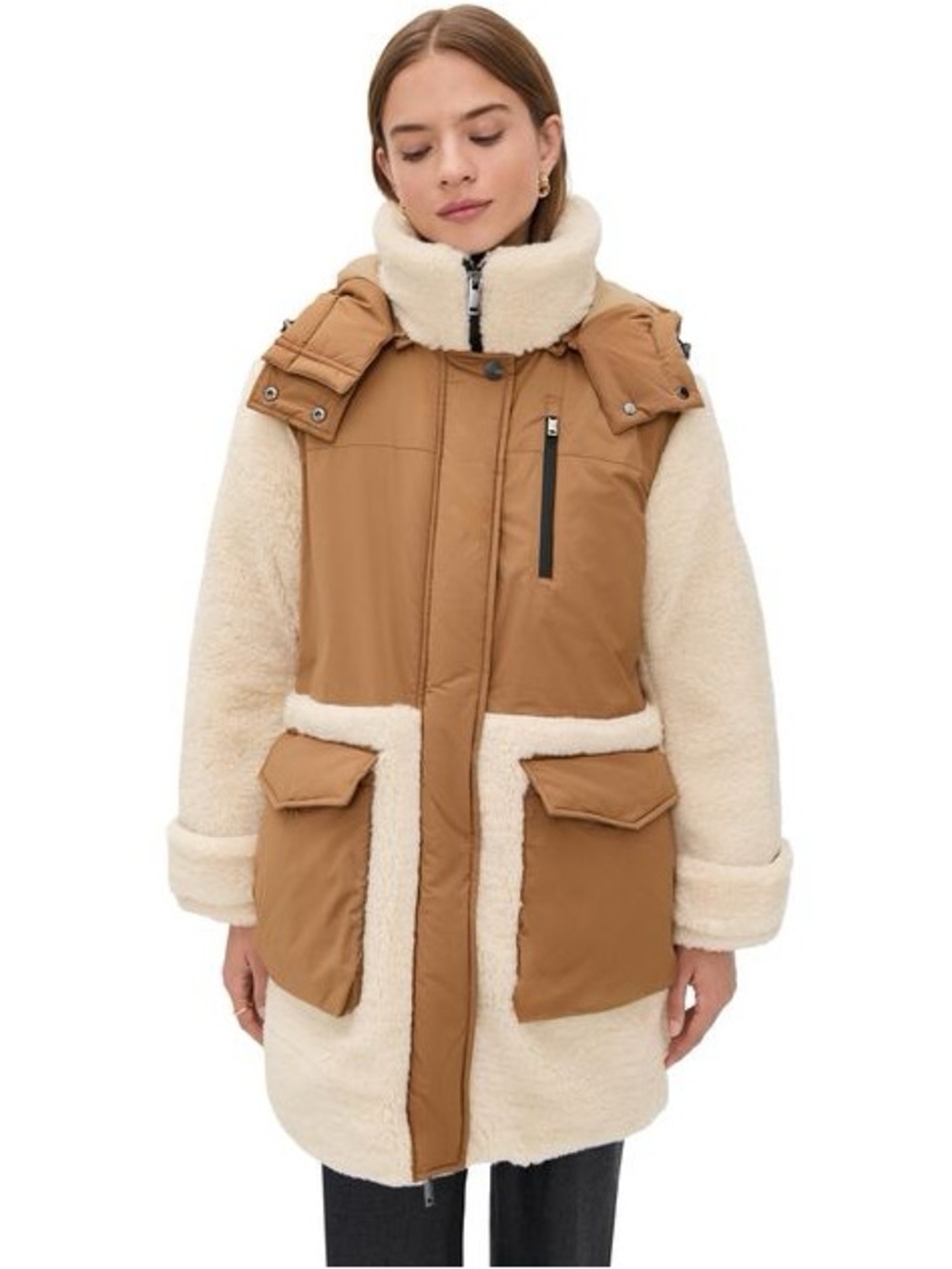 UGG Tan and Cream Kaysin Down Parka - Picture 3 of 10